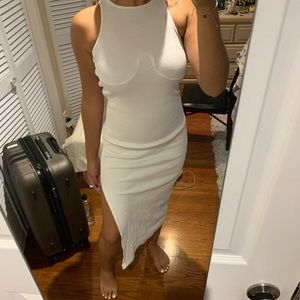 White bodycon dress from nasty gal